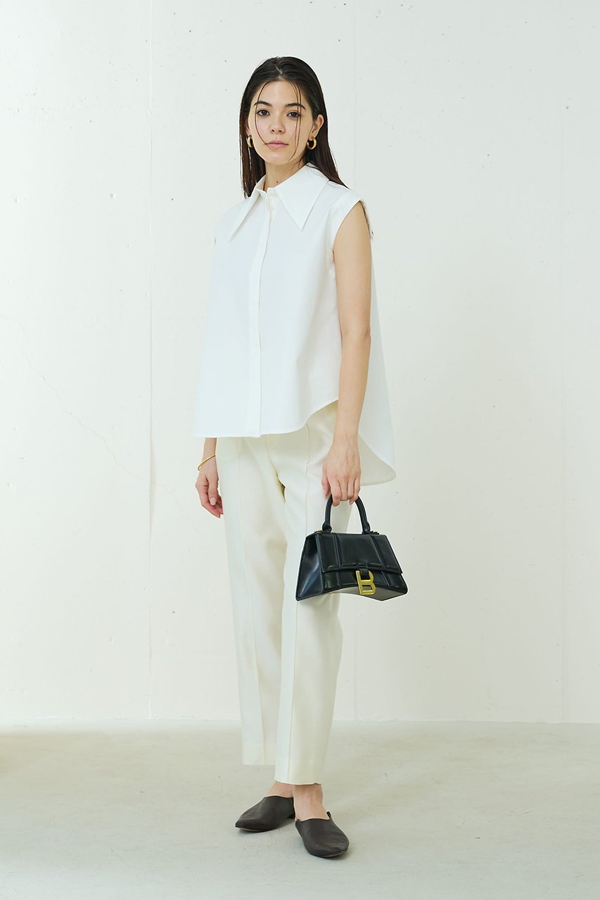 【ジェイドット/j.】のタイプライターコットンノースリーブブラウス 人気、トレンドファッション・服の通販 founy(ファニー) 　ファッション　Fashion　レディースファッション　WOMEN　トップス・カットソー　Tops/Tshirt　キャミソール / ノースリーブ　No Sleeves　シャツ/ブラウス　Shirts/Blouses　なめらか　Smooth　タイプライター　Typewriter　ノースリーブ　No Sleeve　フォーマル　Formal　other-7|ID: prp329100003971441 ipo3291000000031455274