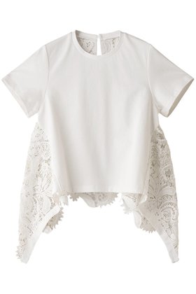 【アルアバイル/allureville】の【Loulou Willoughby】レースドッキングプルオーバー 人気、トレンドファッション・服の通販 founy(ファニー) ファッション Fashion レディースファッション Fashion for Women トップス・カットソー Cut & Sew Tops シャツ・ブラウス・オフィスカジュアル Elegant Blouses & Button-Ups ロングTシャツ・Tシャツ Longline T-Shirts & Tees カジュアルプルオーバー・ニットトップス Pullovers & Knit Tops / Casual Pullovers カットソー・ベーシックTシャツ Cut-and-Sewn Tops / Stretch Tees & Basics エレガント 上品 Elegant ショート Short, Short Length シンプル Simple, Minimal スカラップ Scallop, Scalloped Edge スリーブ Sleeve, Long Sleeve / Short Sleeve レース Lace, Lace Fabric |ID:prp329100003972612