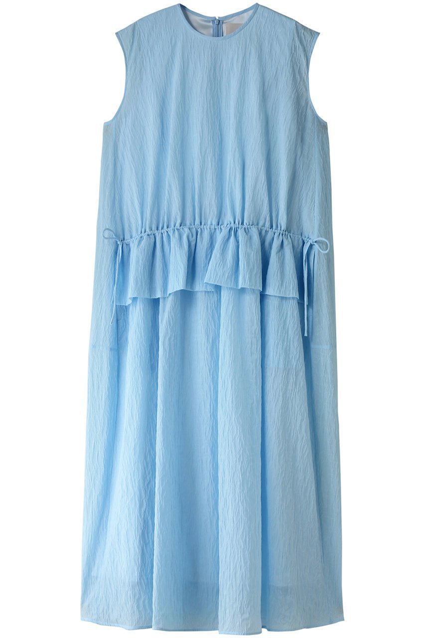 【デパリエ/DEPAREILLE】のフラワージャカードコクーンドレス インテリア・キッズ・メンズ・レディースファッション・服の通販 founy(ファニー) 　ファッション　Fashion　レディースファッション　Fashion for Women　ワンピース　Dresses　フォーマル・パーティードレス・結婚式用ドレス　Elegant & Casual Dresses　チュニック　Tunic Tops & Dresses　サマー　Summer, Summer Style　ジャカード／ジャガード　Jacquard, Woven Pattern　チュニック　Tunic, Long Top　ドレス　Dress, One-Piece　フェミニン　Feminine, Girly　フラワー　Flower, Floral　フロント　Front, Front Design　ロング　Long, Long-Length　エレガント 上品　Elegant　サックス|ID: prp329100003972644 ipo3291000000032914154