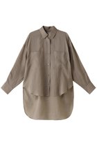 【ヒューエルミュージアム/hueLe Museum】の【hLM】麻オーバーサイズシャツ カーキ|ID: prp329100003972654 ipo3291000000036401432