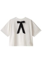 【トレス/TRESSE】の【ELLE SHOP 15th限定】Tシャツ&リボンシュシュセット ホワイト×ブラック|ID:prp329100003973793