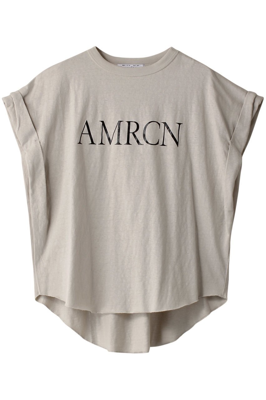 【アメリカーナ/Americana】のオリジナル ラフィー天竺 袖ロールアップ AMRCN Tシャツ 人気、トレンドファッション・服の通販 founy(ファニー) 　ファッション　Fashion　レディースファッション　WOMEN　トップス・カットソー　Tops/Tshirt　シャツ/ブラウス　Shirts/Blouses　ロング / Tシャツ　T-Shirts　カットソー　Cut and Sewn　ショート　Short　スリーブ　Sleeve　チュニック　Tunic　デニム　Denim　トレンド　Trend　バランス　Balance　フロント　Front　ボトム　Bottom　ロールアップ　Roll Up　NEW・新作・新着・新入荷　New Arrivals　 other-1|ID: prp329100003973798 ipo3291000000026206690