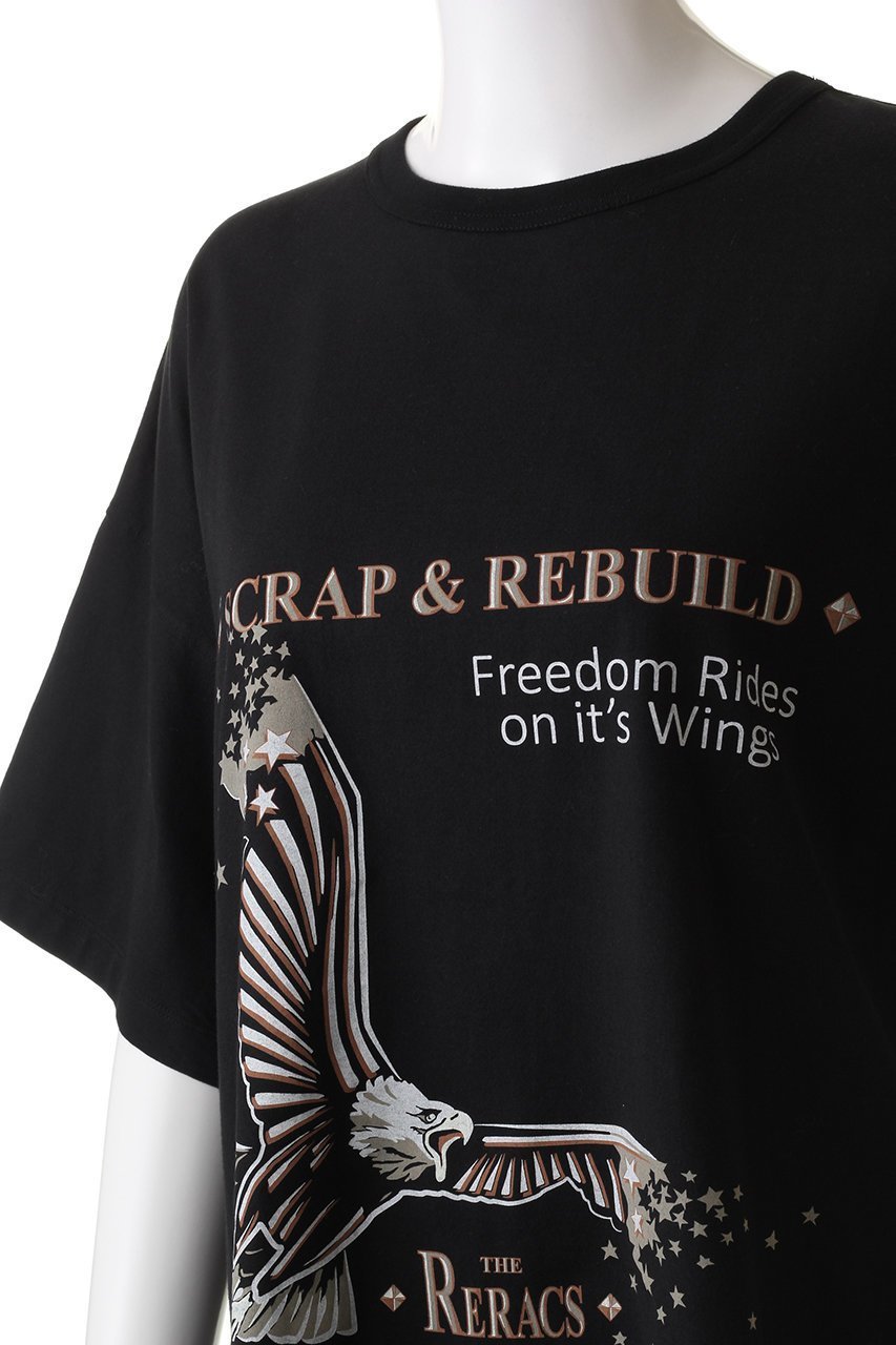 【ザ リラクス/THE RERACS】の【ELLE SHOP限定】【UNISEX】EX.EAGLEプリントTシャツ 人気、トレンドファッション・服の通販 founy(ファニー) 　ファッション　Fashion　レディースファッション　Fashion for Women　トップス・カットソー　Cut & Sew Tops　シャツ・ブラウス・オフィスカジュアル　Elegant Blouses & Button-Ups　ロングTシャツ・Tシャツ　Longline T-Shirts & Tees　カットソー・ベーシックTシャツ　Cut-and-Sewn Tops / Stretch Tees & Basics　ユニセックス　Unisex, Genderless　ショート　Short, Short Length　スリーブ　Sleeve, Long Sleeve / Short Sleeve　デニム　Denim, Jeans Material　フェミニン　Feminine, Girly　プリント　Print, Printed Pattern　other-5|ID: prp329100003973802 ipo3291000000032917272