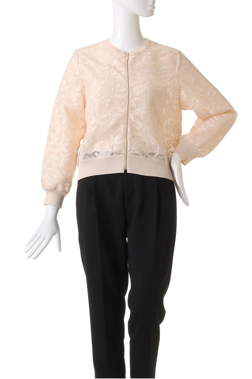 【アナイ/ANAYI】のレースブルゾン 人気、トレンドファッション・服の通販 founy(ファニー) 　ファッション　Fashion　レディースファッション　Fashion for Women　アウター　Coat / Outerwear Collection　レディースジャケット・軽アウター　Jackets　ブルゾンジャケット・スポーティアウター　Blouson Jackets　おすすめ　Recommended / Our Picks　ジャケット　Jacket, Outerwear　ブルゾン　Blouson, Bomber Jacket　リブニット　Rib Knit, Ribbed Knit　レース　Lace, Lace Fabric　夏　Summer　other-2|ID: prp329100003973858 ipo3291000000032955692