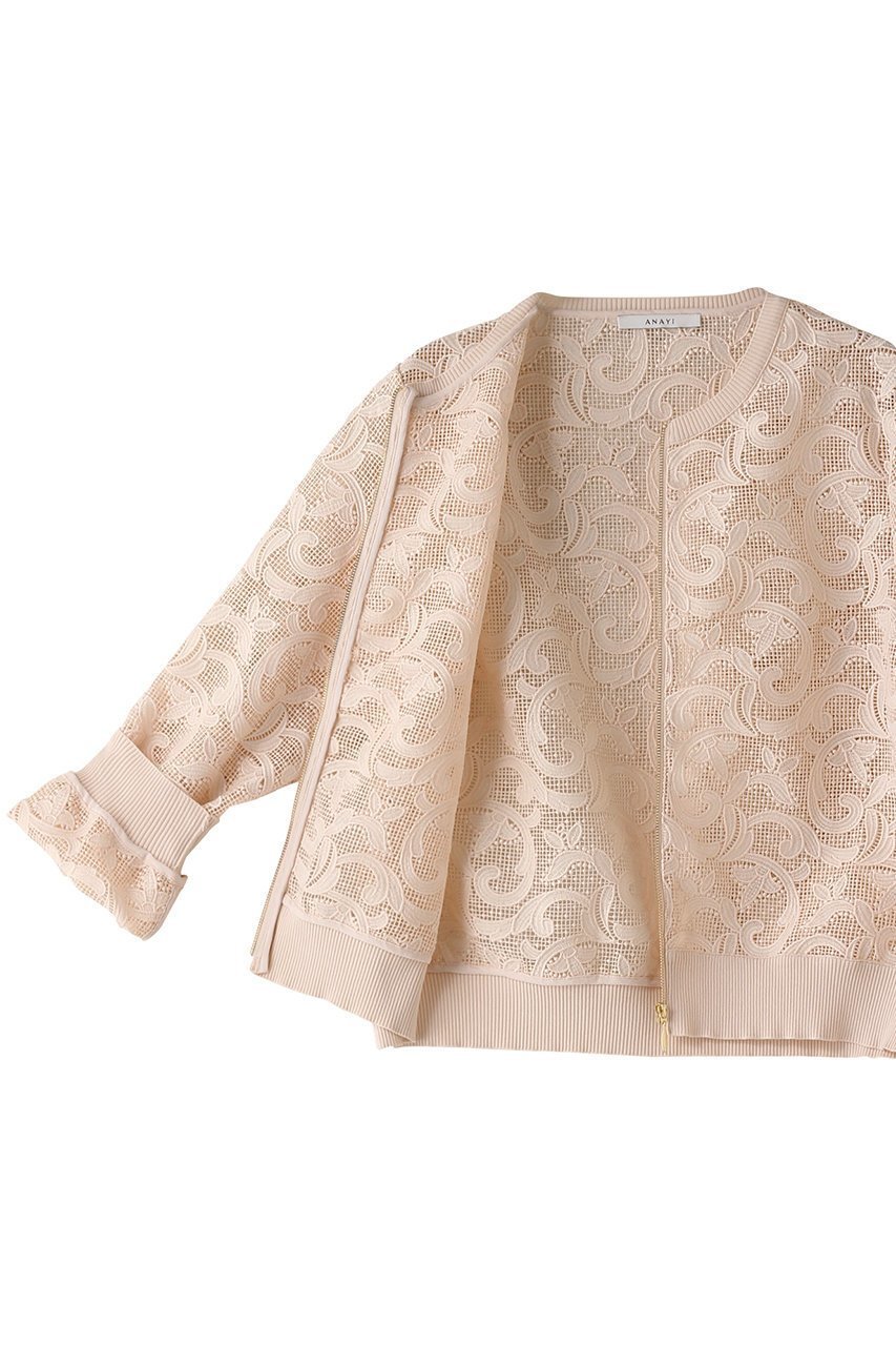 【アナイ/ANAYI】のレースブルゾン 人気、トレンドファッション・服の通販 founy(ファニー) 　ファッション　Fashion　レディースファッション　Fashion for Women　アウター　Coat / Outerwear Collection　レディースジャケット・軽アウター　Jackets　ブルゾンジャケット・スポーティアウター　Blouson Jackets　おすすめ　Recommended / Our Picks　ジャケット　Jacket, Outerwear　ブルゾン　Blouson, Bomber Jacket　リブニット　Rib Knit, Ribbed Knit　レース　Lace, Lace Fabric　夏　Summer　other-6|ID: prp329100003973858 ipo3291000000032955710