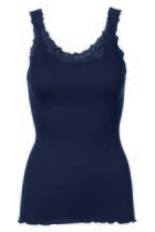 【ロサムンド/ROSEMUNDE】のレース付き タンクトップ シルクコットン ネイビー|ID: prp329100003973879 ipo3291000000035934698