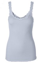 【ロサムンド/ROSEMUNDE】のレース付き タンクトップ シルクコットン ヘザースカイ|ID: prp329100003973879 ipo3291000000036984509