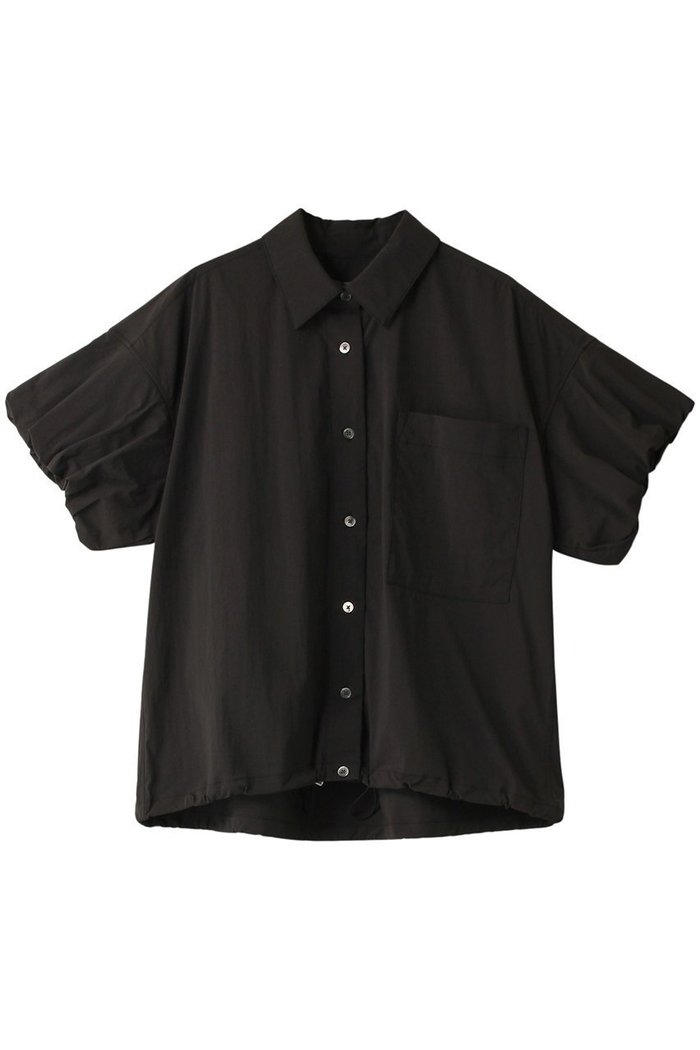 【エリオポール/heliopole】のパフスリーブドローストリングシャツ インテリア・キッズ・メンズ・レディースファッション・服の通販 founy(ファニー) https://founy.com/ ファッション Fashion レディースファッション Fashion for Women トップス・カットソー Cut & Sew Tops シャツ・ブラウス・オフィスカジュアル Elegant Blouses & Button-Ups おすすめ Recommended / Our Picks ショート Short, Short Length ストレッチ Stretch, Stretchy Fabric スリーブ Sleeve, Long Sleeve / Short Sleeve セットアップ Set-Up, Coordinated Outfit トレンド Trend, Trending Now バルーン Balloon, Balloon Silhouette 半袖 Short Sleeve, Half Sleeve 夏 Summer |ID: prp329100003973887 ipo3291000000032909954