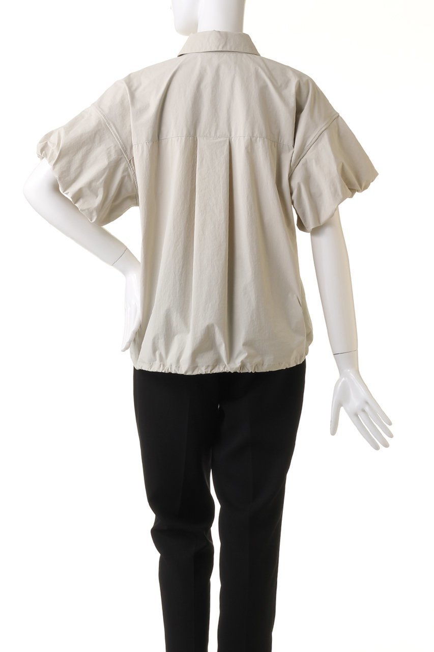 【エリオポール/heliopole】のパフスリーブドローストリングシャツ 人気、トレンドファッション・服の通販 founy(ファニー) 　ファッション　Fashion　レディースファッション　Fashion for Women　トップス・カットソー　Cut & Sew Tops　シャツ・ブラウス・オフィスカジュアル　Elegant Blouses & Button-Ups　おすすめ　Recommended / Our Picks　ショート　Short, Short Length　ストレッチ　Stretch, Stretchy Fabric　スリーブ　Sleeve, Long Sleeve / Short Sleeve　セットアップ　Set-Up, Coordinated Outfit　トレンド　Trend, Trending Now　バルーン　Balloon, Balloon Silhouette　半袖　Short Sleeve, Half Sleeve　夏　Summer　other-4|ID: prp329100003973887 ipo3291000000032909963