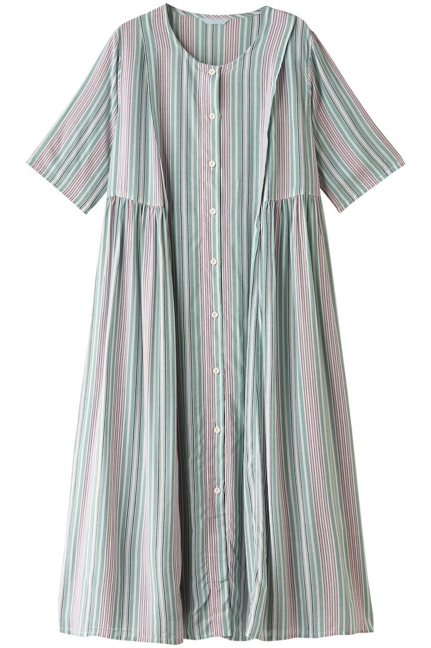 【キッドブルー/KID BLUE】の24CRサッカーストライプナイティ 人気、トレンドファッション・服の通販 founy(ファニー) 　ファッション　Fashion　レディースファッション　Fashion for Women　なめらか　Smooth, Silky Texture　ギャザー　Gathered, Ruffled　ストライプ　Stripe, Striped Pattern　パジャマ　Pajamas, Sleepwear　夏　Summer　春　Spring　S/S・春夏　SS, Spring/Summer, Warm Season　羽織　Haori, Light Jacket　 other-1|ID: prp329100003973919 ipo3291000000032842341