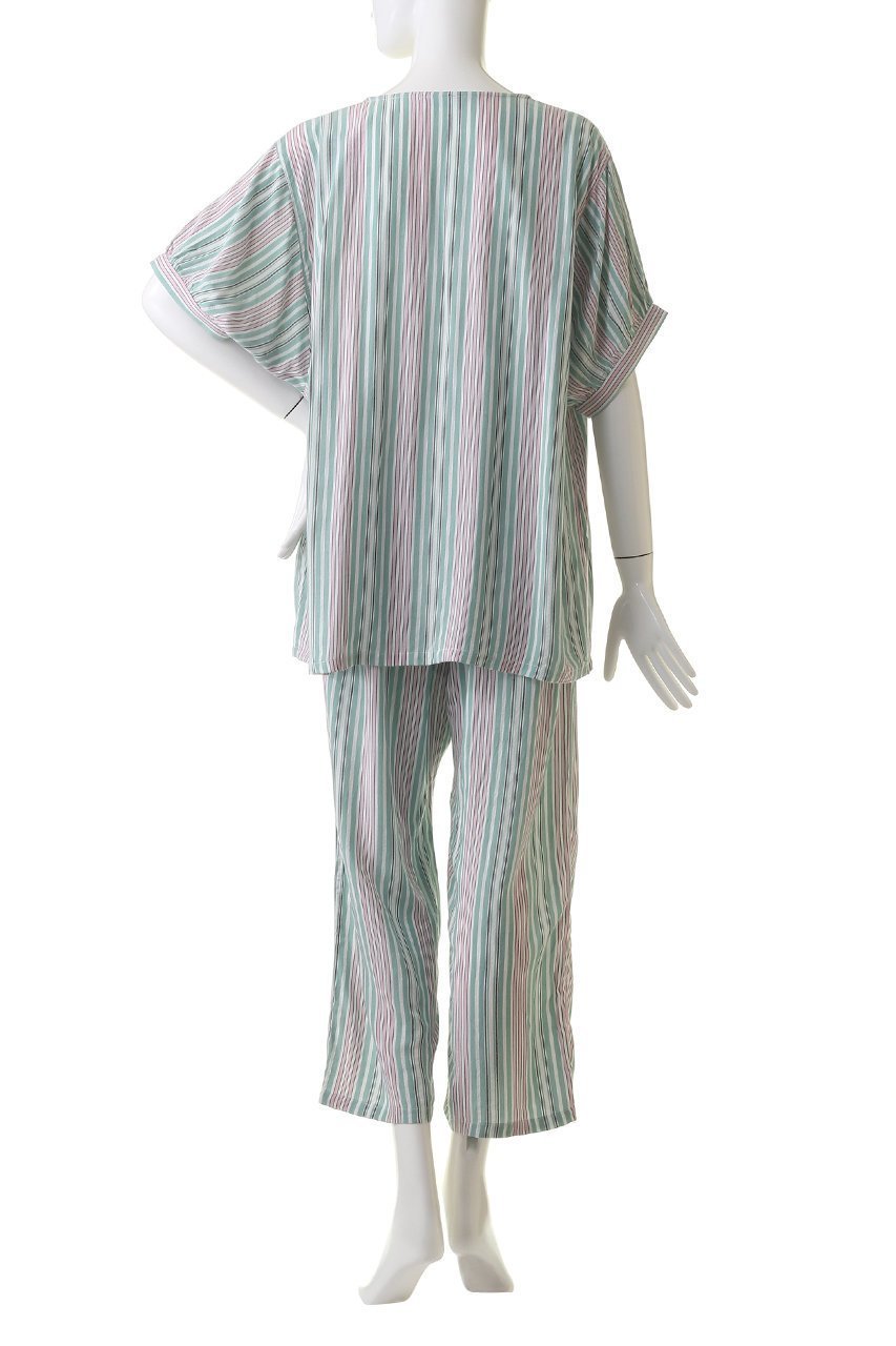 【キッドブルー/KID BLUE】の24CRサッカーストライプパジャマ 人気、トレンドファッション・服の通販 founy(ファニー) 　ファッション　Fashion　レディースファッション　Fashion for Women　お家時間・ステイホーム　Stay Home / At Home　ストライプ　Stripe, Striped Pattern　パジャマ　Pajamas, Sleepwear　リラックス　Relax, Relaxed Fit　再入荷　Restock / Back in Stock　夏　Summer　春　Spring　S/S・春夏　SS, Spring/Summer, Warm Season　other-4|ID: prp329100003973920 ipo3291000000032834967