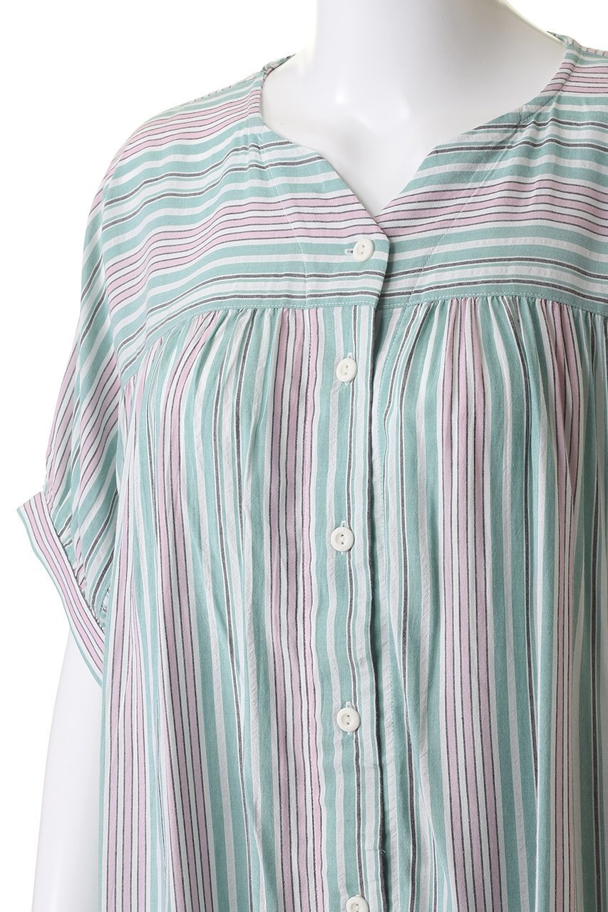 【キッドブルー/KID BLUE】の24CRサッカーストライプパジャマ 人気、トレンドファッション・服の通販 founy(ファニー) 　ファッション　Fashion　レディースファッション　Fashion for Women　お家時間・ステイホーム　Stay Home / At Home　ストライプ　Stripe, Striped Pattern　パジャマ　Pajamas, Sleepwear　リラックス　Relax, Relaxed Fit　再入荷　Restock / Back in Stock　夏　Summer　春　Spring　S/S・春夏　SS, Spring/Summer, Warm Season　other-5|ID: prp329100003973920 ipo3291000000032834968