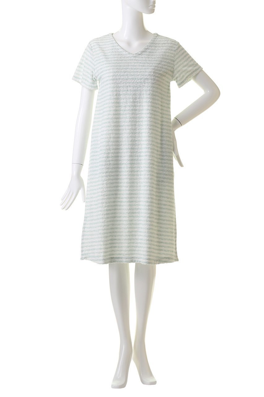 【キッドブルー/KID BLUE】の24スラブパイルボーダーワンピース 人気、トレンドファッション・服の通販 founy(ファニー) 　ファッション　Fashion　レディースファッション　Fashion for Women　ワンピース　Dresses　パジャマ　Pajamas, Sleepwear　ビーチ　Beach, Seaside　ボーダー　Border, Stripe　リラックス　Relax, Relaxed Fit　半袖　Short Sleeve, Half Sleeve　夏　Summer　春　Spring　S/S・春夏　SS, Spring/Summer, Warm Season　other-2|ID: prp329100003973924 ipo3291000000032842475