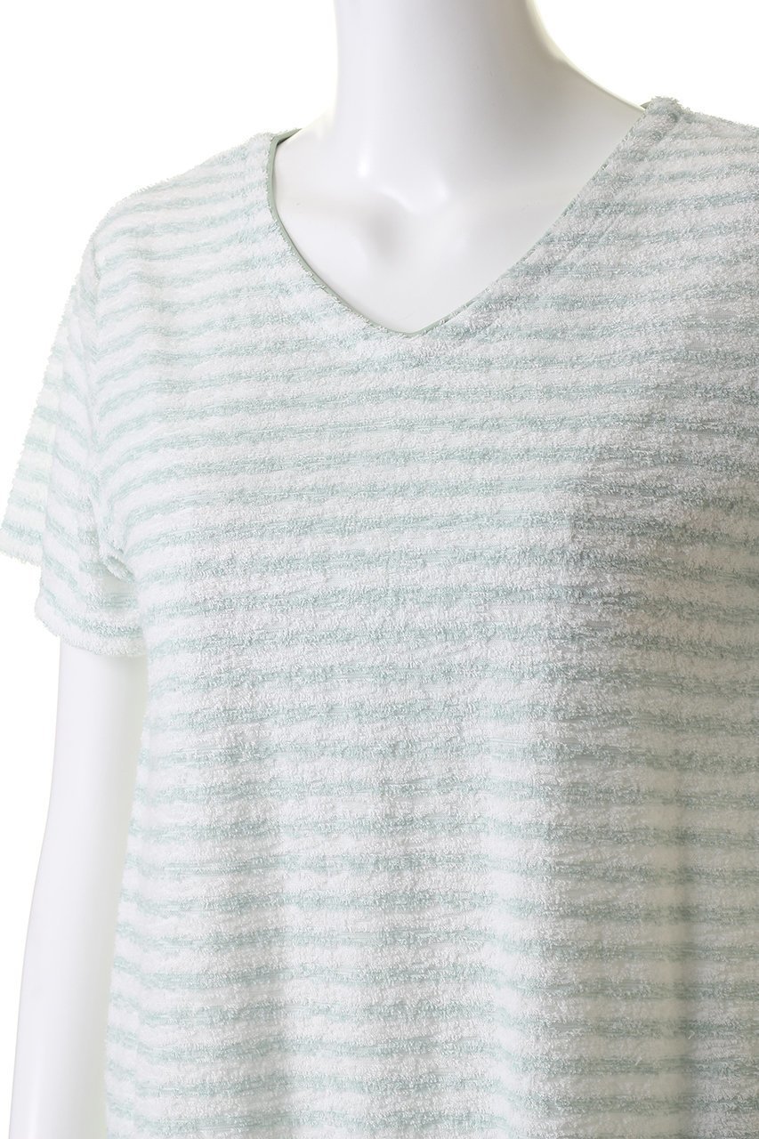 【キッドブルー/KID BLUE】の24スラブパイルボーダーワンピース 人気、トレンドファッション・服の通販 founy(ファニー) 　ファッション　Fashion　レディースファッション　Fashion for Women　ワンピース　Dresses　パジャマ　Pajamas, Sleepwear　ビーチ　Beach, Seaside　ボーダー　Border, Stripe　リラックス　Relax, Relaxed Fit　半袖　Short Sleeve, Half Sleeve　夏　Summer　春　Spring　S/S・春夏　SS, Spring/Summer, Warm Season　other-5|ID: prp329100003973924 ipo3291000000032842491