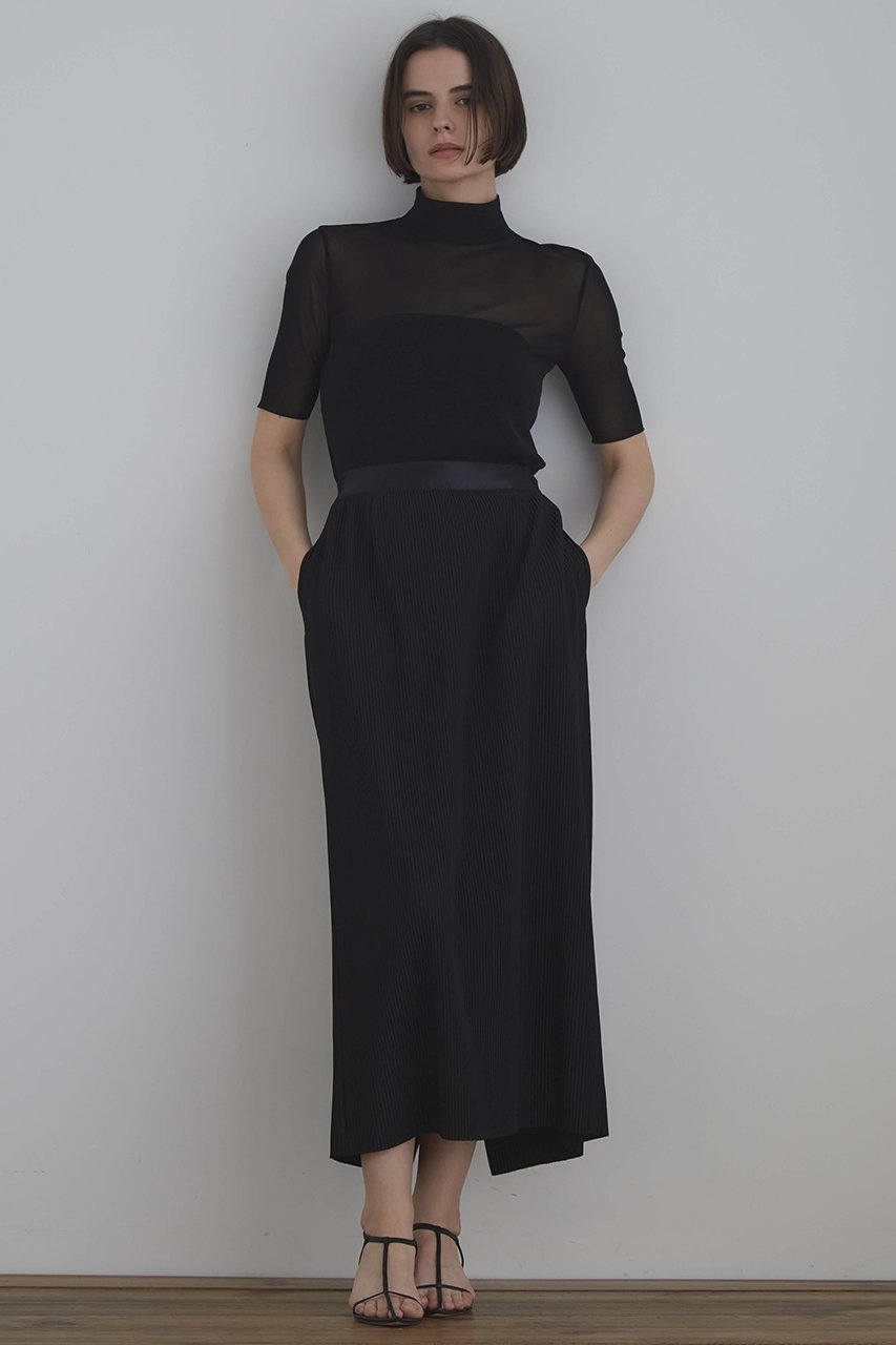 【ル フィル/LE PHIL】のチュールメッシュT 人気、トレンドファッション・服の通販 founy(ファニー) 　ファッション　Fashion　レディースファッション　Fashion for Women　トップス・カットソー　Cut & Sew Tops　シャツ・ブラウス・オフィスカジュアル　Elegant Blouses & Button-Ups　ロングTシャツ・Tシャツ　Longline T-Shirts & Tees　カットソー・ベーシックTシャツ　Cut-and-Sewn Tops / Stretch Tees & Basics　インナー　Innerwear　シアー　Sheer, See-Through　ショート　Short, Short Length　スリーブ　Sleeve, Long Sleeve / Short Sleeve　ハイネック　High Neck, Mock Neck　エレガント 上品　Elegant　other-2|ID: prp329100003973931 ipo3291000000032845868