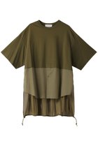 【ヒューエルミュージアム/hueLe Museum】の【STUMBLY】ミックスファブリックコンビTシャツ 人気、トレンドファッション・服の通販 founy(ファニー) ファッション Fashion レディースファッション Fashion for Women トップス・カットソー Cut & Sew Tops シャツ・ブラウス・オフィスカジュアル Elegant Blouses & Button-Ups ロングTシャツ・Tシャツ Longline T-Shirts & Tees カットソー・ベーシックTシャツ Cut-and-Sewn Tops / Stretch Tees & Basics ショート Short, Short Length スリーブ Sleeve, Long Sleeve / Short Sleeve ハーフ Half, Half-Length thumbnail カーキ|ID: prp329100003975052 ipo3291000000032936224