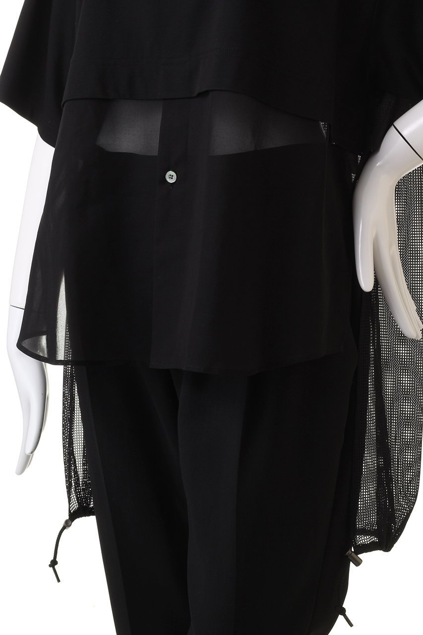 【ヒューエルミュージアム/hueLe Museum】の【STUMBLY】ミックスファブリックコンビTシャツ 人気、トレンドファッション・服の通販 founy(ファニー) 　ファッション　Fashion　レディースファッション　Fashion for Women　トップス・カットソー　Cut & Sew Tops　シャツ・ブラウス・オフィスカジュアル　Elegant Blouses & Button-Ups　ロングTシャツ・Tシャツ　Longline T-Shirts & Tees　カットソー・ベーシックTシャツ　Cut-and-Sewn Tops / Stretch Tees & Basics　ショート　Short, Short Length　スリーブ　Sleeve, Long Sleeve / Short Sleeve　ハーフ　Half, Half-Length　other-6|ID: prp329100003975052 ipo3291000000036813950