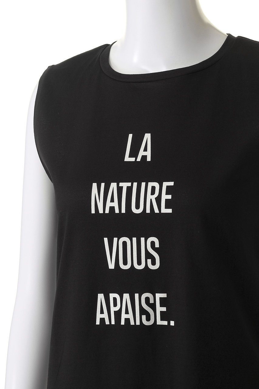 【アルアバイル/allureville】のノースリーブロゴTEE 人気、トレンドファッション・服の通販 founy(ファニー) 　ファッション　Fashion　レディースファッション　Fashion for Women　トップス・カットソー　Cut & Sew Tops　キャミソール&ノースリーブ　Camisoles & Sleeveless Tops　シャツ・ブラウス・オフィスカジュアル　Elegant Blouses & Button-Ups　ロングTシャツ・Tシャツ　Longline T-Shirts & Tees　カットソー・ベーシックTシャツ　Cut-and-Sewn Tops / Stretch Tees & Basics　キャミソール　Camisole, Spaghetti Strap Top　シンプル　Simple, Minimal　タンク　Tank Top, Sleeveless Top　ノースリーブ　Sleeveless, No-Sleeve　other-5|ID: prp329100003975083 ipo3291000000032936412