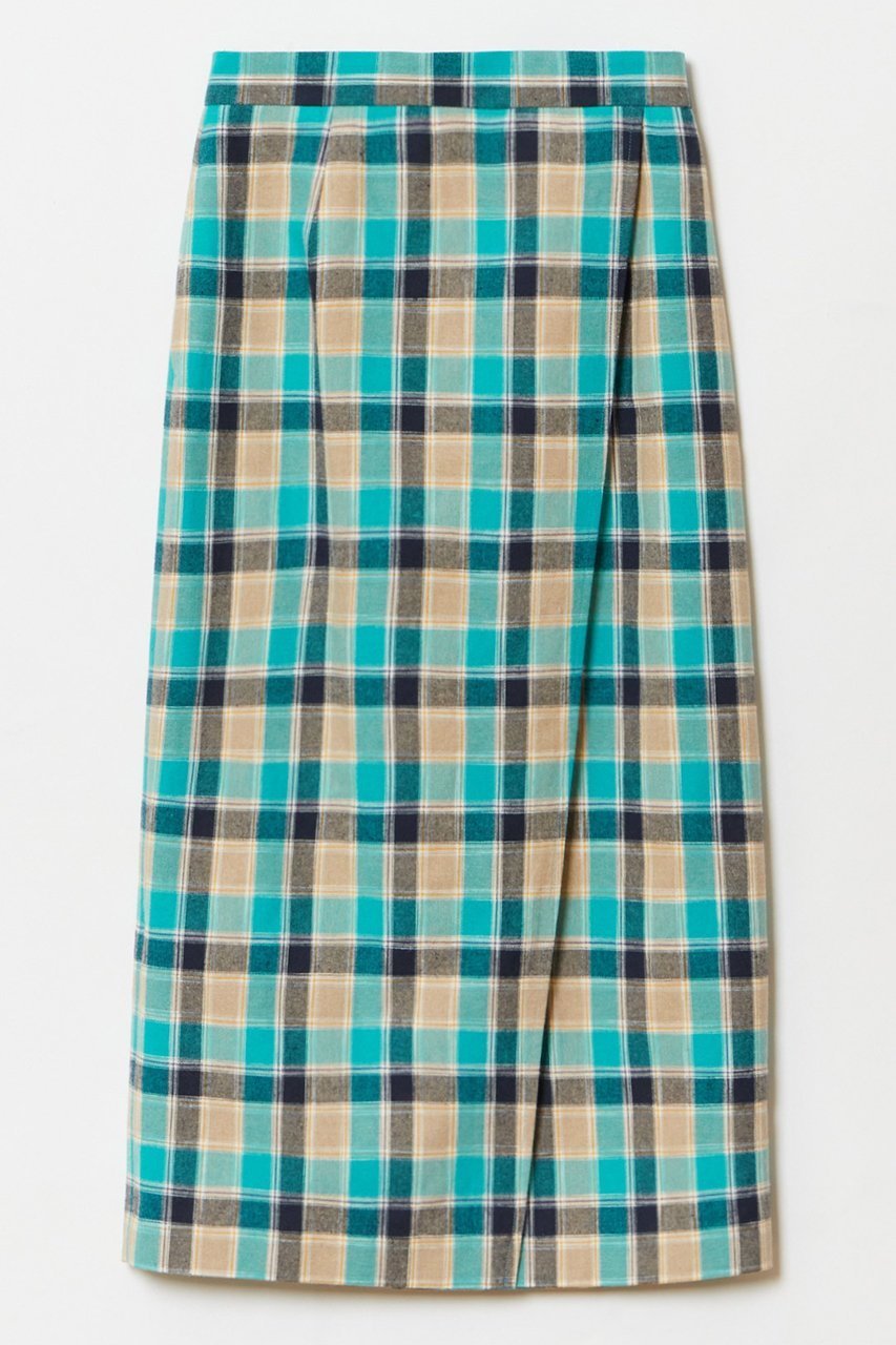 【アルアバイル/allureville】のテクニカルチェックタイトスカート インテリア・キッズ・メンズ・レディースファッション・服の通販 founy(ファニー) 　ファッション　Fashion　レディースファッション　WOMEN　スカート　Skirt　ロングスカート　Long Skirt　おすすめ　Recommend　セットアップ　Set Up　チェック　Check　ラップ　Wrap　ロング　Long　NEW・新作・新着・新入荷　New Arrivals　グリーン|ID: prp329100003976683 ipo3291000000026228069