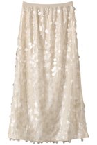 【マリリンムーン/MARILYN MOON】のコントラストシャインスパングルスカート アイボリー|ID: prp329100003976694 ipo3291000000035509518