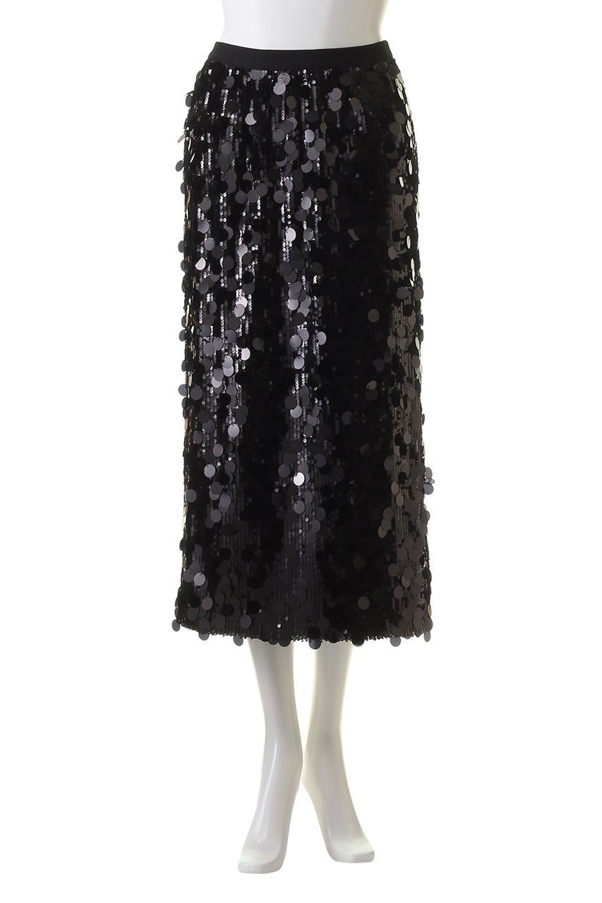 【マリリンムーン/MARILYN MOON】のコントラストシャインスパングルスカート 人気、トレンドファッション・服の通販 founy(ファニー) 　ファッション　Fashion　レディースファッション　Fashion for Women　スカート　Skirts　ロングスカート　Long Skirts / Maxi & Midi Skirts　シンプル　Simple, Minimal　ストレッチ　Stretch, Stretchy Fabric　スパンコール　Sequins, Sequin Embellishment　ボトム　Bottoms, Lower Wear　メッシュ　Mesh, Net Fabric　ロング　Long, Long-Length　other-2|ID: prp329100003976694 ipo3291000000035509520