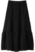 【マリリンムーン/MARILYN MOON】のパフィージャカードシャーリングスカート ブラック|ID:prp329100003976695