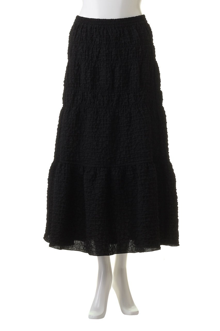 【マリリンムーン/MARILYN MOON】のパフィージャカードシャーリングスカート 人気、トレンドファッション・服の通販 founy(ファニー) 　ファッション　Fashion　レディースファッション　Fashion for Women　スカート　Skirts　ロングスカート　Long Skirts / Maxi & Midi Skirts　シャーリング　Shirring, Ruched　ジャカード／ジャガード　Jacquard, Woven Pattern　パーティ　Party, Party Style　マーメイド　Mermaid, Fishtail Silhouette　モダン　Modern, Contemporary　ロング　Long, Long-Length　other-2|ID: prp329100003976695 ipo3291000000032898443