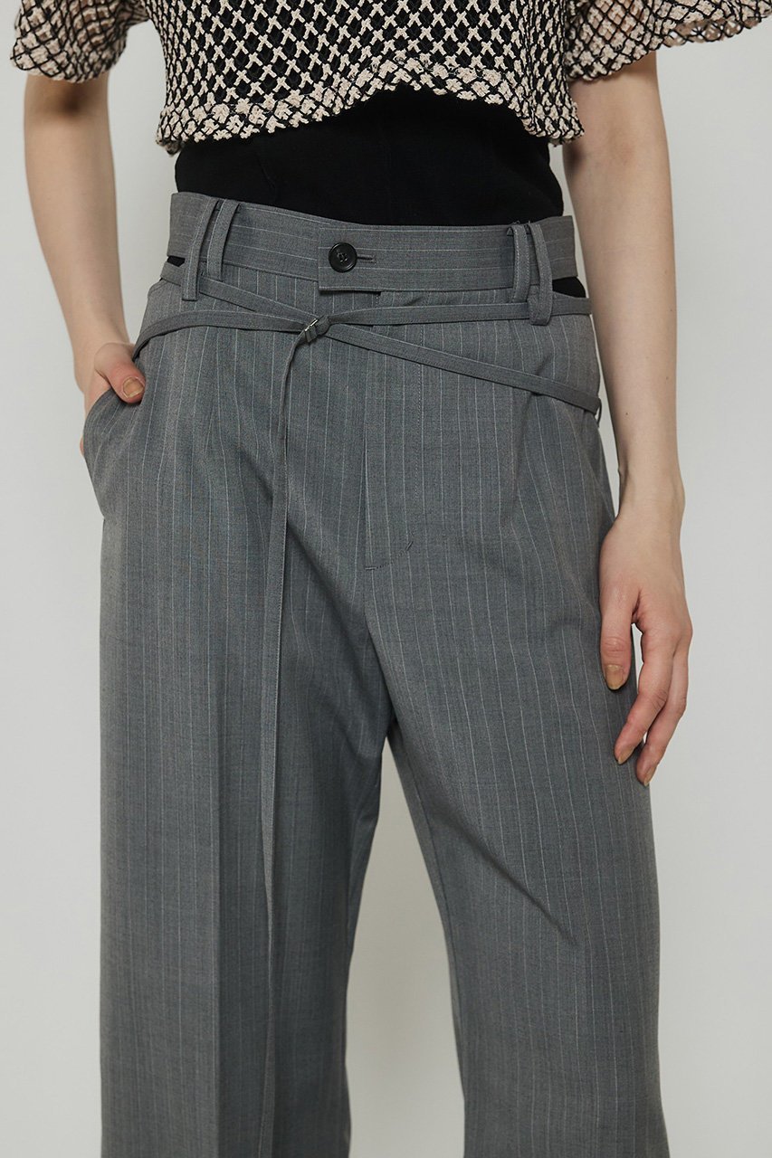 【メゾンスペシャル/MAISON SPECIAL】のBelt Up Slacks/ベルトアップスラックス 人気、トレンドファッション・服の通販 founy(ファニー) 　ファッション　Fashion　レディースファッション　Fashion for Women　パンツ　Pants & Trousers　ベルト&ウエストマーク　Belts & Waist Accessories　カットソー　Cut and Sewn Top　サマー　Summer, Summer Style　ストライプ　Stripe, Striped Pattern　ストレート　Straight, Straight Cut　スラックス　Slacks, Dress Pants　ワイド　Wide, Wide Fit　エレガント 上品　Elegant　夏　Summer　other-8|ID: prp329100003977811 ipo3291000000035811289