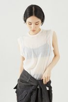 【ザ ストア バイ シー/THE STORE by C】のシアーニットノースリーブプルオーバー ホワイト|ID: prp329100003979159 ipo3291000000032943426