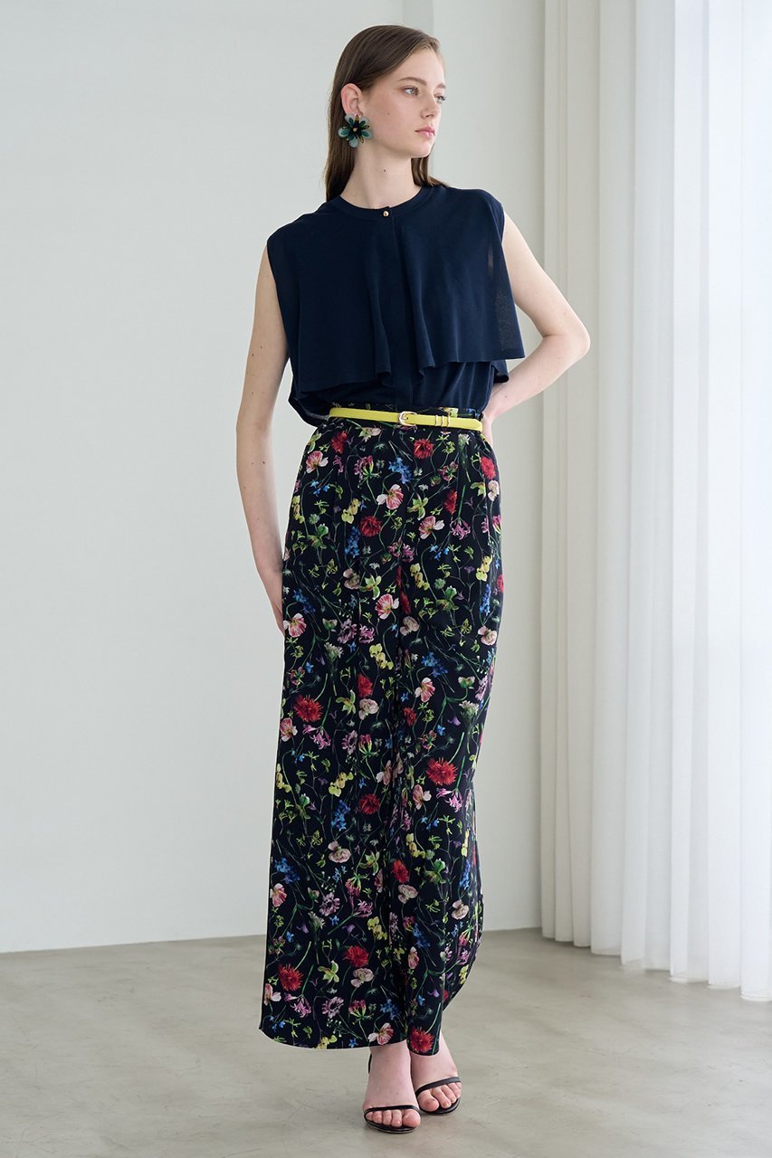 【アナイ/ANAYI】のボタニカルデシンプリントワイドパンツ 人気、トレンドファッション・服の通販 founy(ファニー) 　ファッション　Fashion　レディースファッション　WOMEN　パンツ　Pants　フラワー　Flower　プリント　Print　リラックス　Relax　エレガント 上品　Elegant　other-8|ID: prp329100003980898 ipo3291000000031454197