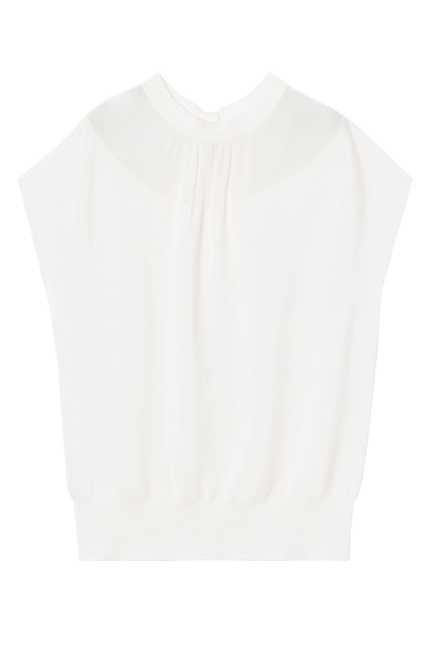 【アナイ/ANAYI】のバックリボンネックシアー プルオーバー 人気、トレンドファッション・服の通販 founy(ファニー) ファッション Fashion レディースファッション Fashion for Women トップス・カットソー Cut & Sew Tops ニット Knit Tops & Sweaters カジュアルプルオーバー・ニットトップス Pullovers & Knit Tops / Casual Pullovers シアー Sheer, See-Through ハイネック High Neck, Mock Neck フラワー Flower, Floral ブラウジング Blouson Silhouette, Cinched Waist ホールガーメント WholeGarment, Seamless Knit リボン Ribbon, Bow 夏 Summer other-1|ID: prp329100003980908 ipo3291000000033705660