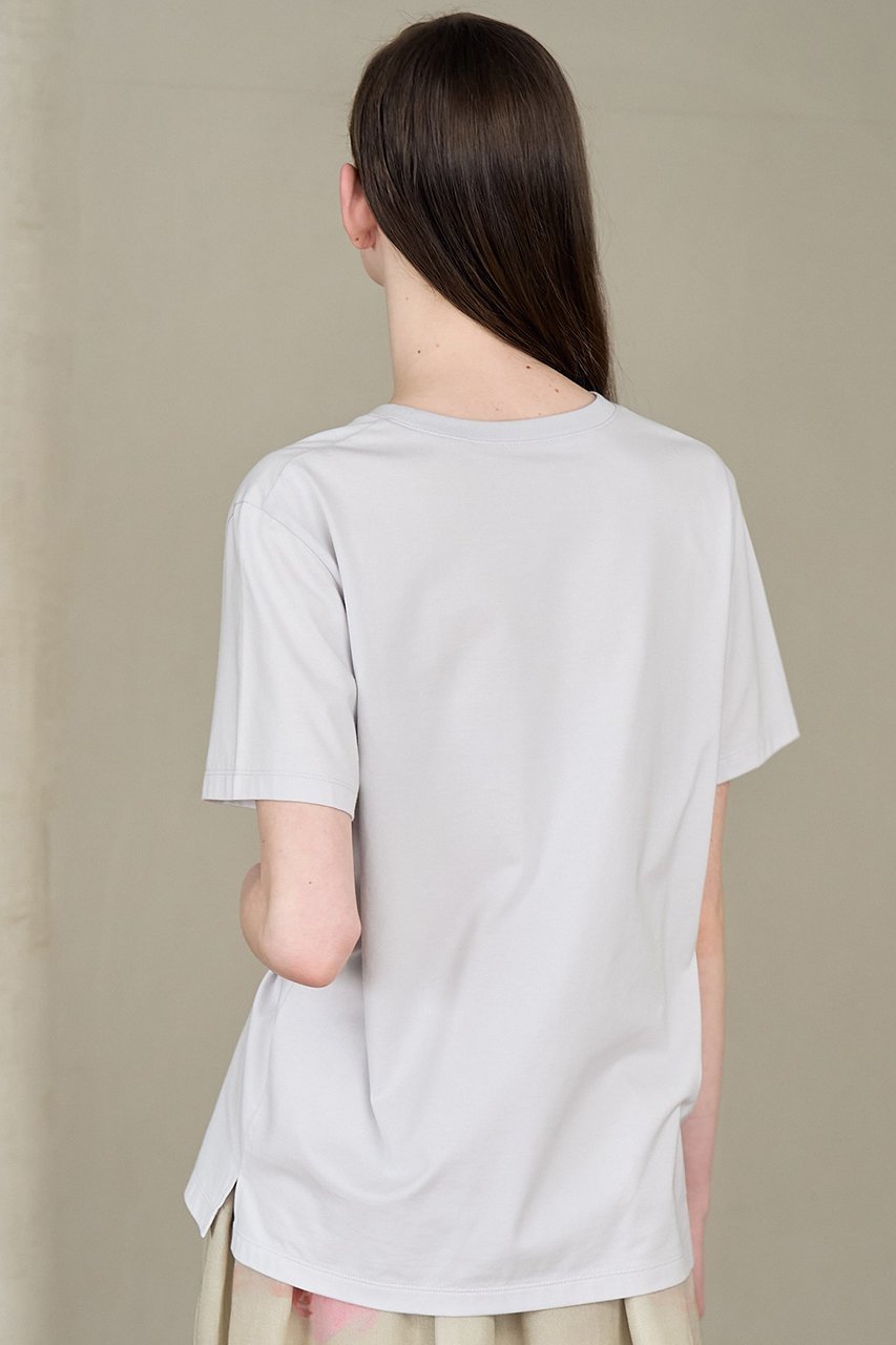 【アナイ/ANAYI】のコットン天竺フラワープリントTシャツ 人気、トレンドファッション・服の通販 founy(ファニー) 　ファッション　Fashion　レディースファッション　WOMEN　トップス・カットソー　Tops/Tshirt　シャツ/ブラウス　Shirts/Blouses　ロング / Tシャツ　T-Shirts　カットソー　Cut and Sewn　花柄・フラワープリント・モチーフ　Flower Patterns　なめらか　Smooth　エレガント 上品　Elegant　ショート　Short　スリーブ　Sleeve　バランス　Balance　フラワー　Flower　プリント　Print　ミックス　Mix　リアル　Real　リラックス　Relax　other-7|ID: prp329100003980909 ipo3291000000031328569