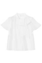 【アナイ/ANAYI】のシアーオーガンジーボウタイ ブラウス 人気、トレンドファッション・服の通販 founy(ファニー) ファッション Fashion レディースファッション Fashion for Women トップス・カットソー Cut & Sew Tops シャツ・ブラウス・オフィスカジュアル Elegant Blouses & Button-Ups おすすめ Recommended / Our Picks オーガンジー Organza Fabric ショート Short, Short Length シンプル Simple, Minimal スタンド Stand Collar, Upright Stand スリーブ Sleeve, Long Sleeve / Short Sleeve フレアースリーブ Flared Sleeve, Bell Sleeve 半袖 Short Sleeve, Half Sleeve 夏 Summer 春 Spring thumbnail ホワイト|ID: prp329100003980974 ipo3291000000032908090