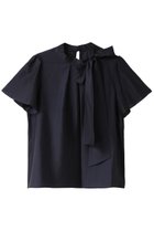 【アナイ/ANAYI】のシアーオーガンジーボウタイ ブラウス 人気、トレンドファッション・服の通販 founy(ファニー) ファッション Fashion レディースファッション Fashion for Women トップス・カットソー Cut & Sew Tops シャツ・ブラウス・オフィスカジュアル Elegant Blouses & Button-Ups おすすめ Recommended / Our Picks オーガンジー Organza Fabric ショート Short, Short Length シンプル Simple, Minimal スタンド Stand Collar, Upright Stand スリーブ Sleeve, Long Sleeve / Short Sleeve フレアースリーブ Flared Sleeve, Bell Sleeve 半袖 Short Sleeve, Half Sleeve 夏 Summer 春 Spring thumbnail ネイビー|ID: prp329100003980974 ipo3291000000032908096