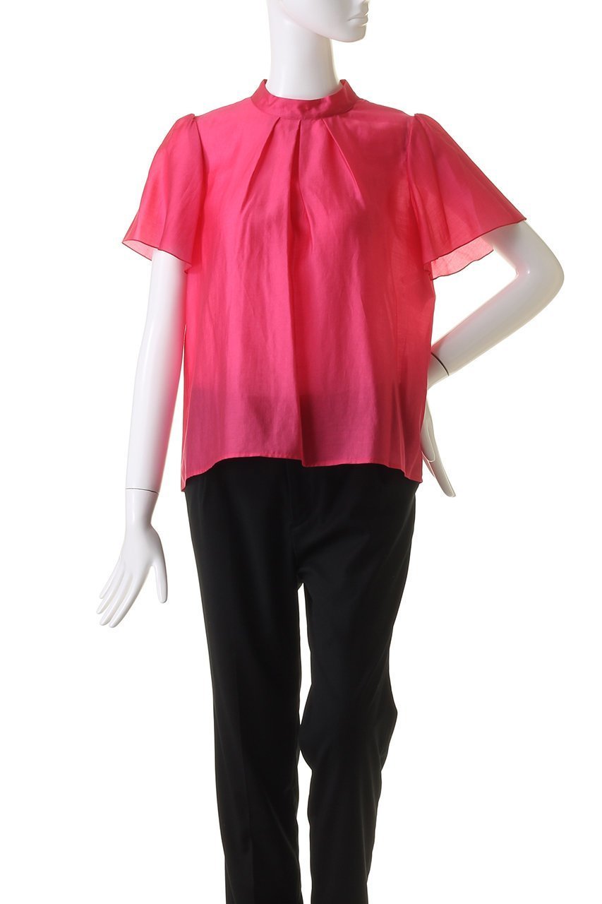 【アナイ/ANAYI】のシアーオーガンジーボウタイ ブラウス 人気、トレンドファッション・服の通販 founy(ファニー) ファッション Fashion レディースファッション Fashion for Women トップス・カットソー Cut & Sew Tops シャツ・ブラウス・オフィスカジュアル Elegant Blouses & Button-Ups おすすめ Recommended / Our Picks オーガンジー Organza Fabric ショート Short, Short Length シンプル Simple, Minimal スタンド Stand Collar, Upright Stand スリーブ Sleeve, Long Sleeve / Short Sleeve フレアースリーブ Flared Sleeve, Bell Sleeve 半袖 Short Sleeve, Half Sleeve 夏 Summer 春 Spring other-6|ID: prp329100003980974 ipo3291000000035983201