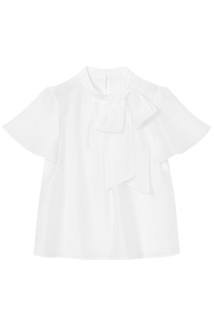 【アナイ/ANAYI】のシアーオーガンジーボウタイ ブラウス インテリア・キッズ・メンズ・レディースファッション・服の通販 founy(ファニー) https://founy.com/ ファッション Fashion レディースファッション Fashion for Women トップス・カットソー Cut & Sew Tops シャツ・ブラウス・オフィスカジュアル Elegant Blouses & Button-Ups おすすめ Recommended / Our Picks オーガンジー Organza Fabric ショート Short, Short Length シンプル Simple, Minimal スタンド Stand Collar, Upright Stand スリーブ Sleeve, Long Sleeve / Short Sleeve フレアースリーブ Flared Sleeve, Bell Sleeve 半袖 Short Sleeve, Half Sleeve 夏 Summer 春 Spring |ID: prp329100003980974 ipo3291000000036139472