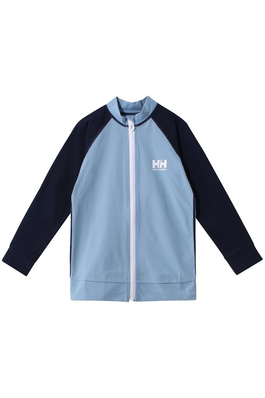 【ヘリーハンセン/HELLY HANSEN / KIDS】の【KIDS】ロングスリーブ HH フルジップラッシュガード インテリア・キッズ・メンズ・レディースファッション・服の通販 founy(ファニー) 　ファッション　Fashion　キッズファッション　Fashion for Kids　なめらか　Smooth, Silky Texture　スポーツ　Sports, Activewear　スリーブ　Sleeve, Long Sleeve / Short Sleeve　ロング　Long, Long-Length　ペールブルー×オーシャンネイビー|ID: prp329100003982310 ipo3291000000032875653