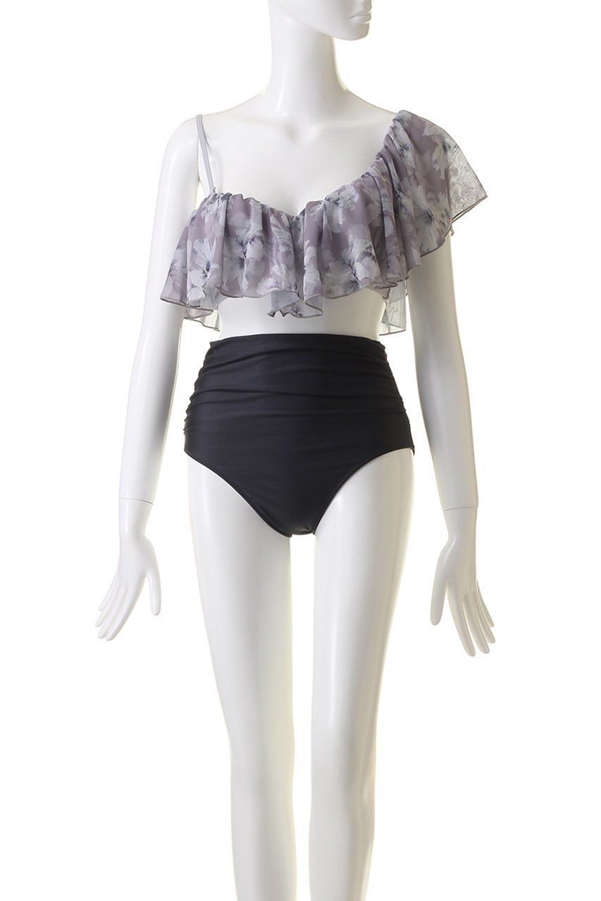 【レイール/Reir】のOil Flower×無地ワンショル 人気、トレンドファッション・服の通販 founy(ファニー) 　ファッション　Fashion　レディースファッション　Fashion for Women　水着　Swimwear　レディース水着・ビーチウェア　Swimwear & Beachwear　ショルダー　Shoulder, Shoulder Strap　ショーツ　Shorts, Short Pants　シンプル　Simple, Minimal　スポーツ　Sports, Activewear　フィット　Fit, Slim Fit　フェミニン　Feminine, Girly　フラワー　Flower, Floral　フリル　Frill, Ruffle　プリント　Print, Printed Pattern　ワンショル　One Shoulder, Asymmetrical　エレガント 上品　Elegant　水着　Swimsuit, Swimwear　無地　Plain, Solid Color　other-2|ID: prp329100003982316 ipo3291000000036110756
