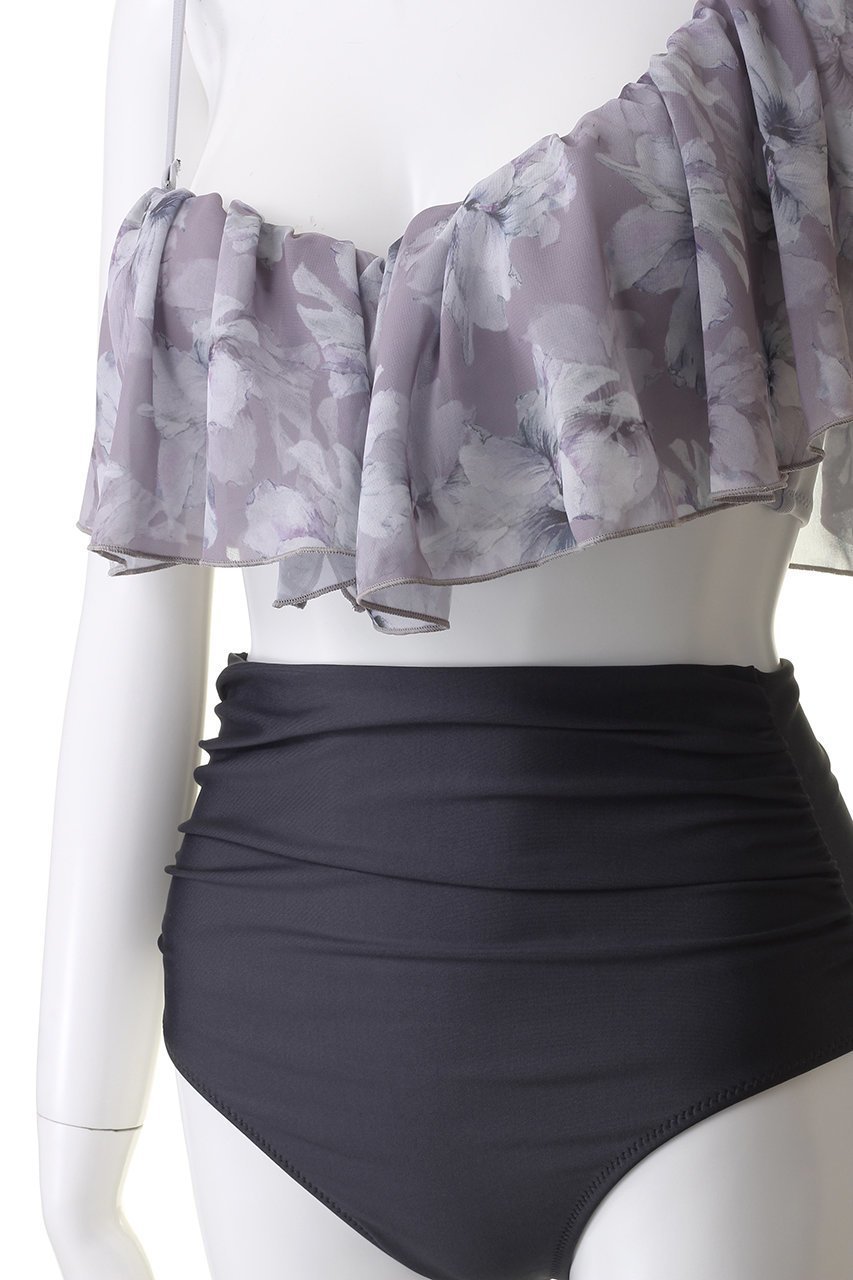 【レイール/Reir】のOil Flower×無地ワンショル 人気、トレンドファッション・服の通販 founy(ファニー) 　ファッション　Fashion　レディースファッション　Fashion for Women　水着　Swimwear　レディース水着・ビーチウェア　Swimwear & Beachwear　ショルダー　Shoulder, Shoulder Strap　ショーツ　Shorts, Short Pants　シンプル　Simple, Minimal　スポーツ　Sports, Activewear　フィット　Fit, Slim Fit　フェミニン　Feminine, Girly　フラワー　Flower, Floral　フリル　Frill, Ruffle　プリント　Print, Printed Pattern　ワンショル　One Shoulder, Asymmetrical　エレガント 上品　Elegant　水着　Swimsuit, Swimwear　無地　Plain, Solid Color　other-5|ID: prp329100003982316 ipo3291000000036110759