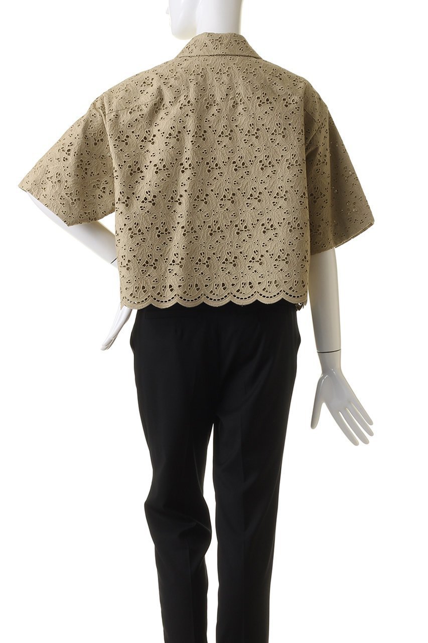 【デパリエ/DEPAREILLE】のコットンエンブロイダリーシャツ 人気、トレンドファッション・服の通販 founy(ファニー) 　ファッション　Fashion　レディースファッション　Fashion for Women　トップス・カットソー　Cut & Sew Tops　シャツ・ブラウス・オフィスカジュアル　Elegant Blouses & Button-Ups　オケージョン　Occasion Wear　コンパクト　Compact, Small Size　ショート　Short, Short Length　スリーブ　Sleeve, Long Sleeve / Short Sleeve　デニム　Denim, Jeans Material　トレンド　Trend, Trending Now　ヘムライン　Hemline, Bottom Cut　ボトム　Bottoms, Lower Wear　夏　Summer　other-4|ID: prp329100003982351 ipo3291000000032909600