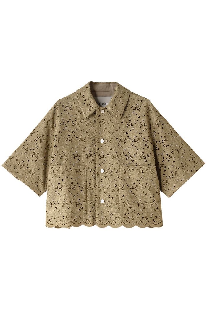 【デパリエ/DEPAREILLE】のコットンエンブロイダリーシャツ インテリア・キッズ・メンズ・レディースファッション・服の通販 founy(ファニー) https://founy.com/ ファッション Fashion レディースファッション Fashion for Women トップス・カットソー Cut & Sew Tops シャツ・ブラウス・オフィスカジュアル Elegant Blouses & Button-Ups オケージョン Occasion Wear コンパクト Compact, Small Size ショート Short, Short Length スリーブ Sleeve, Long Sleeve / Short Sleeve デニム Denim, Jeans Material トレンド Trend, Trending Now ヘムライン Hemline, Bottom Cut ボトム Bottoms, Lower Wear 夏 Summer |ID: prp329100003982351 ipo3291000000036401231