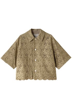 【デパリエ/DEPAREILLE】のコットンエンブロイダリーシャツ 人気、トレンドファッション・服の通販 founy(ファニー) ファッション Fashion レディースファッション Fashion for Women トップス・カットソー Cut & Sew Tops シャツ・ブラウス・オフィスカジュアル Elegant Blouses & Button-Ups オケージョン Occasion Wear コンパクト Compact, Small Size ショート Short, Short Length スリーブ Sleeve, Long Sleeve / Short Sleeve デニム Denim, Jeans Material トレンド Trend, Trending Now ヘムライン Hemline, Bottom Cut ボトム Bottoms, Lower Wear 夏 Summer |ID:prp329100003982351