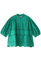 【デパリエ/DEPAREILLE】のフラワーエンブロイダリーブラウス グリーン|ID: prp329100003982352 ipo3291000000032910299