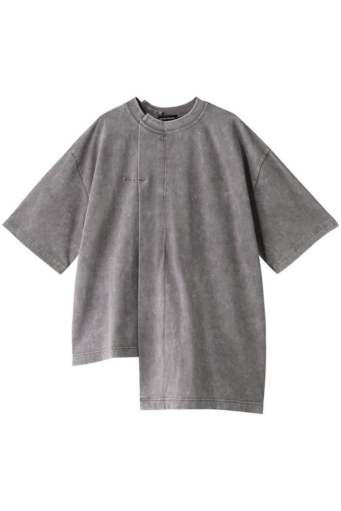 【メゾンスペシャル/MAISON SPECIAL】のFront Tuck Chemical Bleach T-shirt/フロントタックケミカルブリーチTシャツ インテリア・キッズ・メンズ・レディースファッション・服の通販 founy(ファニー) https://founy.com/ ファッション Fashion レディースファッション Fashion for Women トップス・カットソー Cut & Sew Tops シャツ・ブラウス・オフィスカジュアル Elegant Blouses & Button-Ups ロングTシャツ・Tシャツ Longline T-Shirts & Tees カットソー・ベーシックTシャツ Cut-and-Sewn Tops / Stretch Tees & Basics カットソー Cut and Sewn Top ショート Short, Short Length スリーブ Sleeve, Long Sleeve / Short Sleeve デニム Denim, Jeans Material フロント Front, Front Design ブリーチ Bleach, Washed Finish ロング Long, Long-Length ワンポイント One Point, Statement Accent 夏 Summer |ID: prp329100003983701 ipo3291000000032924533