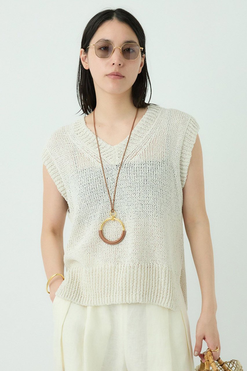 【カオス/Chaos】のフィラージニットベスト 人気、トレンドファッション・服の通販 founy(ファニー) 　ファッション　Fashion　レディースファッション　Fashion for Women　トップス・カットソー　Cut & Sew Tops　ニット　Knit Tops & Sweaters　ベスト&ジレ / 重ね着スタイル　Vests & Gilets　カジュアルプルオーバー・ニットトップス　Pullovers & Knit Tops / Casual Pullovers　カットソー　Cut and Sewn Top　スリット　Slit, Slit Detail　ベスト　Vest, Waistcoat　吸水　Absorbent, Quick-Dry　夏　Summer　 other-1|ID: prp329100003983702 ipo3291000000032940974