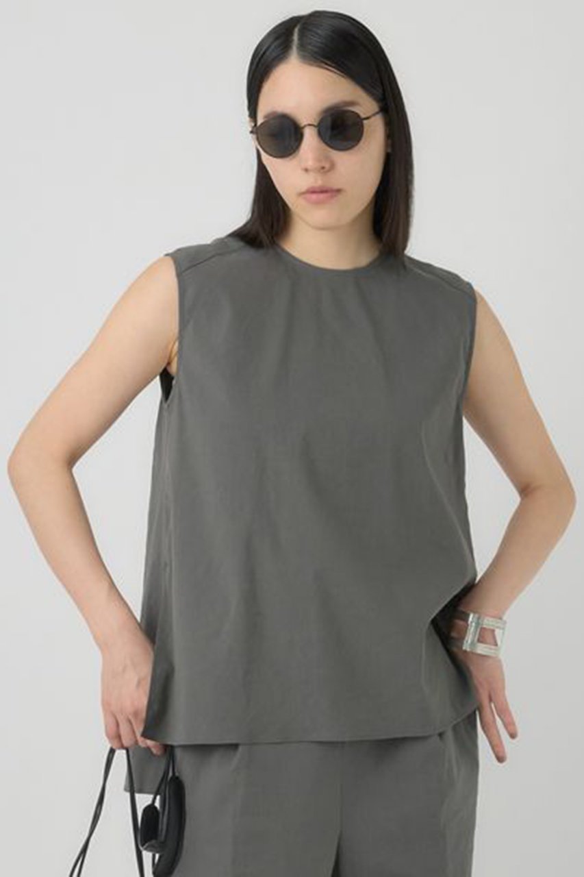 【カオス/Chaos】のコーネルリネンブラウス 人気、トレンドファッション・服の通販 founy(ファニー) 　ファッション　Fashion　レディースファッション　Ladies' Fashion Online　トップス・カットソー　Tops/Tshirt　キャミソール / ノースリーブ　No Sleeves　シャツ/ブラウス　Shirts/Blouses　ショート　Short　シンプル　Simple　ノースリーブ　No Sleeve　バランス　Balance　フランス　France　フレンチ　French　フロント　Front　リネン　Linen　 other-1|ID: prp329100003983707 ipo3291000000032522557