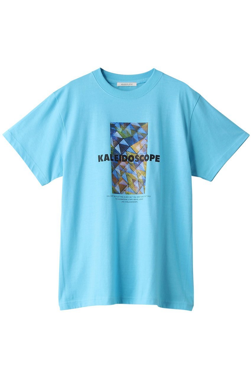 【ハウス オブ ロータス/HOUSE OF LOTUS】のカレイドスコーププリントTシャツ インテリア・キッズ・メンズ・レディースファッション・服の通販 founy(ファニー) 　ファッション　Fashion　レディースファッション　WOMEN　トップス・カットソー　Tops/Tshirt　シャツ/ブラウス　Shirts/Blouses　ロング / Tシャツ　T-Shirts　カットソー　Cut and Sewn　S/S・春夏　Ss・Spring/Summer　カラフル　Colorful　ショート　Short　スリーブ　Sleeve　プリント　Print　モチーフ　Motif　夏　Summer　春　Spring　ブルー|ID: prp329100003983712 ipo3291000000026285341