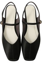 【ダニエラ アンド ジェマ/Daniella & GEMMA】のトゥステッチスリングバックフラットシューズ ブラック|ID: prp329100003983728 ipo3291000000035864291