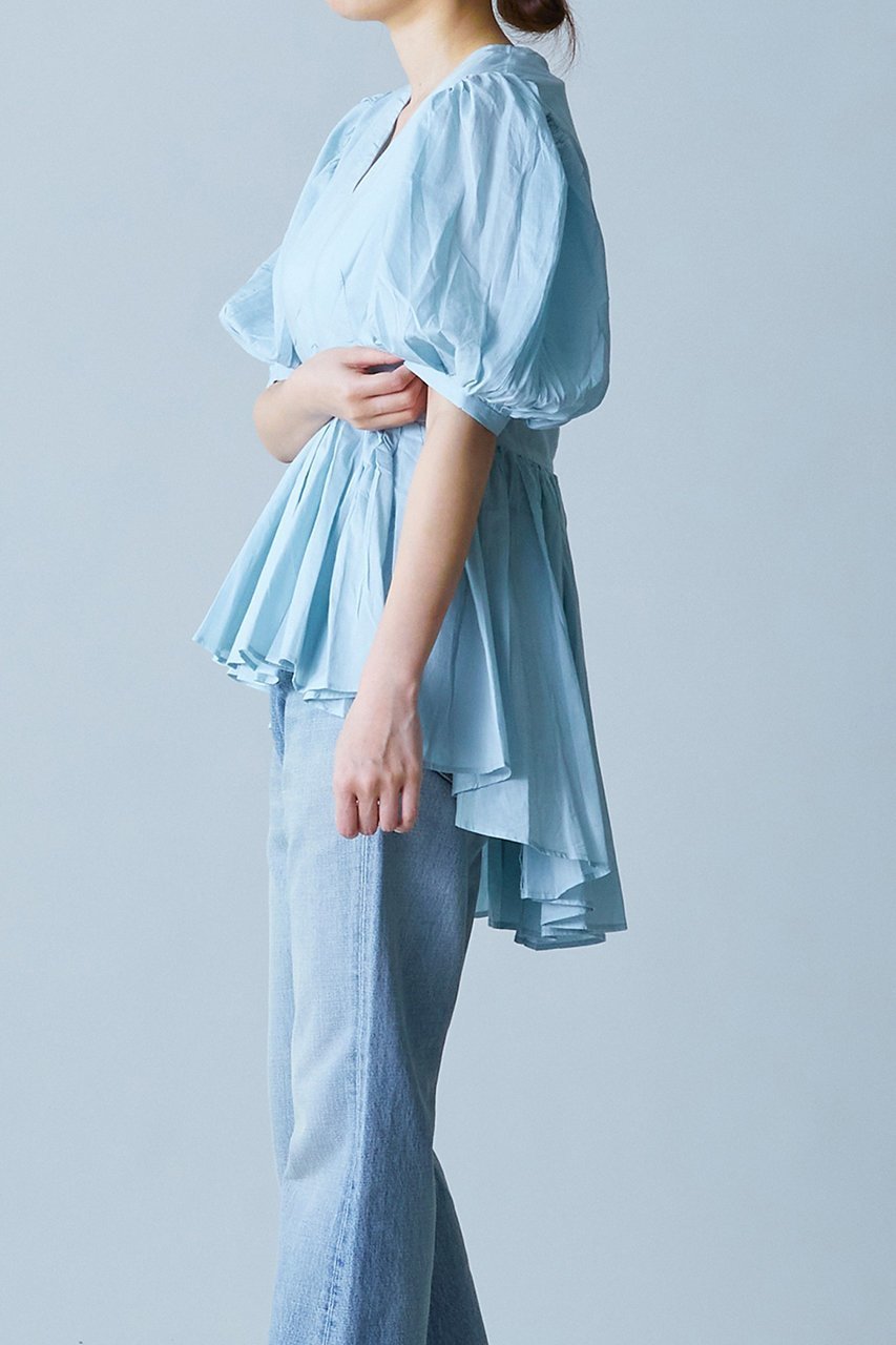 【プルミエ アロンディスモン/1er Arrondissement】の【MARIHA】ブラウス 人気、トレンドファッション・服の通販 founy(ファニー) 　ファッション　Fashion　レディースファッション　Fashion for Women　トップス・カットソー　Cut & Sew Tops　シャツ・ブラウス・オフィスカジュアル　Elegant Blouses & Button-Ups　ギャザー　Gathered, Ruffled　サマー　Summer, Summer Style　ショート　Short, Short Length　シンプル　Simple, Minimal　スリーブ　Sleeve, Long Sleeve / Short Sleeve　ハーフ　Half, Half-Length　other-6|ID: prp329100003983735 ipo3291000000036725043