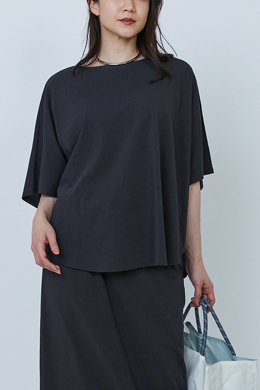 【プルミエ アロンディスモン/1er Arrondissement】のヴィンテージ天竺プルオーバー インテリア・キッズ・メンズ・レディースファッション・服の通販 founy(ファニー) 　ファッション　Fashion　レディースファッション　Fashion for Women　トップス・カットソー　Cut & Sew Tops　シャツ・ブラウス・オフィスカジュアル　Elegant Blouses & Button-Ups　ロングTシャツ・Tシャツ　Longline T-Shirts & Tees　カジュアルプルオーバー・ニットトップス　Pullovers & Knit Tops / Casual Pullovers　カットソー・ベーシックTシャツ　Cut-and-Sewn Tops / Stretch Tees & Basics　カットソー　Cut and Sewn Top　ショート　Short, Short Length　スリーブ　Sleeve, Long Sleeve / Short Sleeve　ツイル　Twist, Twisted Detail　ヴィンテージ　Vintage Style　再入荷　Restock / Back in Stock　チャコールグレー|ID: prp329100003983747 ipo3291000000036649788